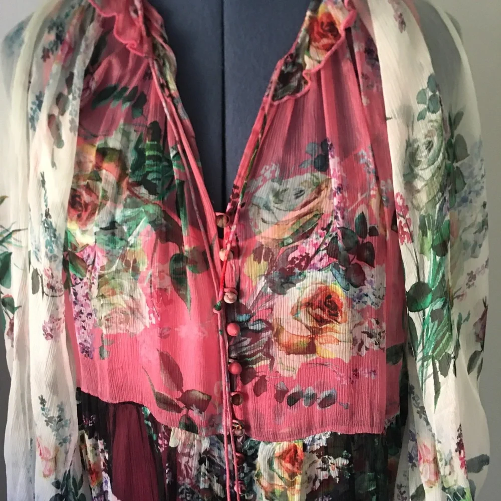 Johnny Was Adore Silk Mini Dress NWOT SIZE S - Picture 10 of 14